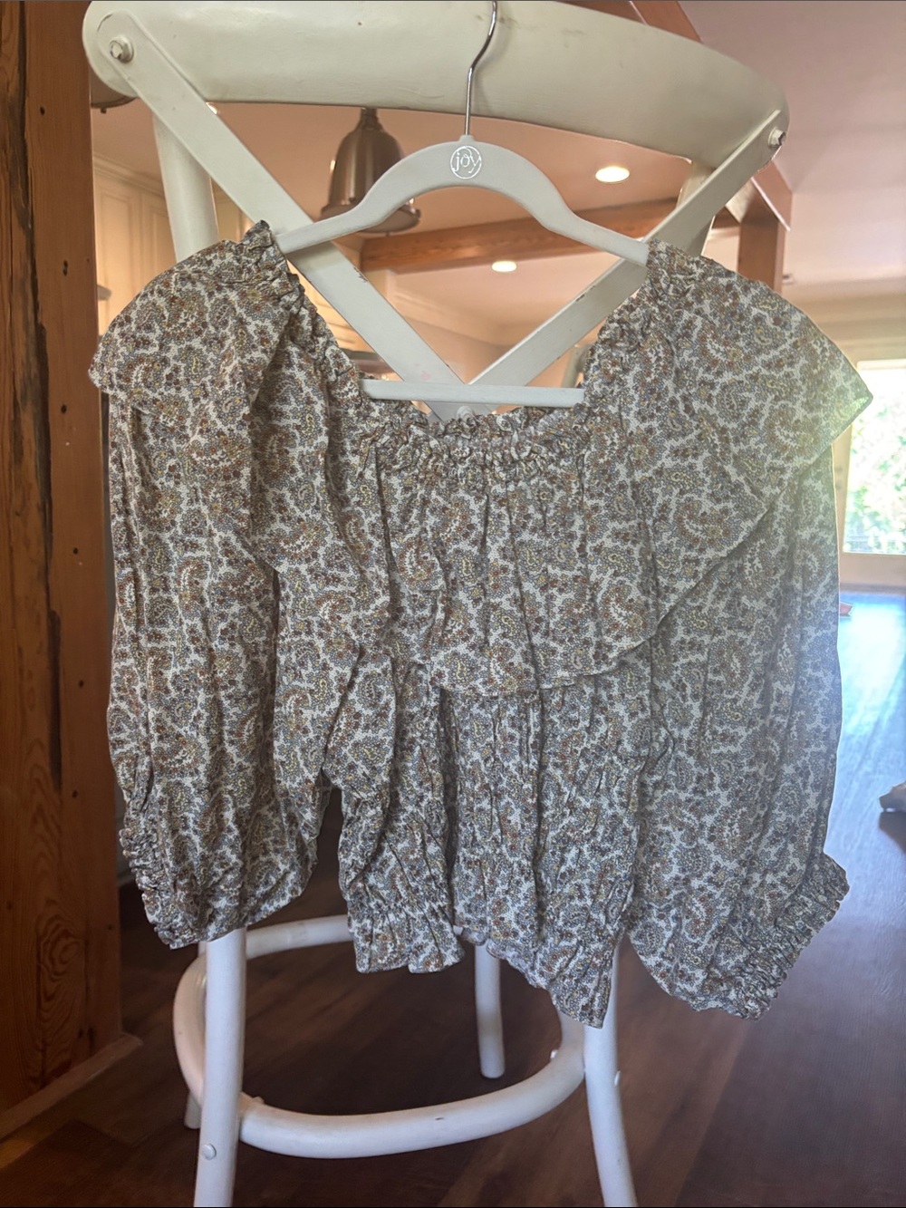 Doen Luce Top in Cream Tisbury Paisley